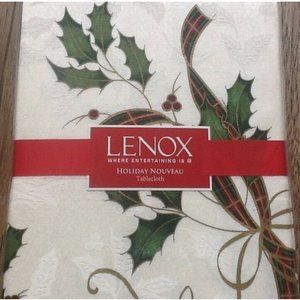 old stock (brand new in pkg) LENOX 60x120" Christmas Holiday Nouveau Tablecloth